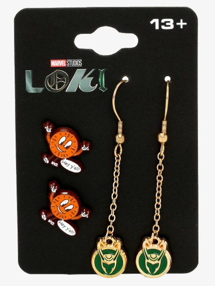 chez-rhox-geek-stop-earrings-marvel-loki-miss-minutes-and-loki-logo-enameled-metal-set-of-2.PNG