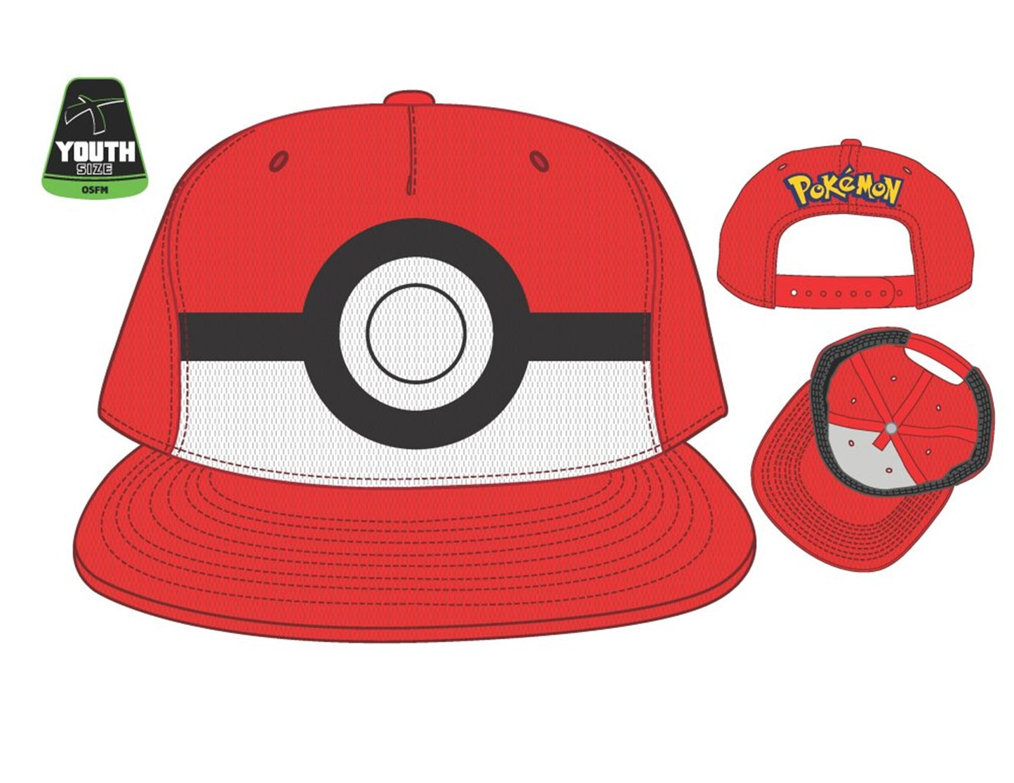 chez-rhox-geek-stop-hat-snapback-cap-pokemon-red-poke-ball-youth-snapback.jpg