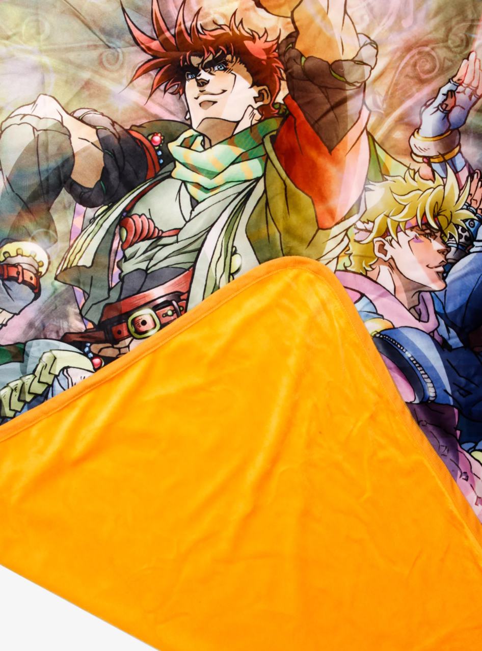 chez-rhox-geek-stop-blanker-JoJos-bizarre-adventure-battle-tendency-joseph-joestar -and-caesar-a-zeppeli-fleece-throw-2.png