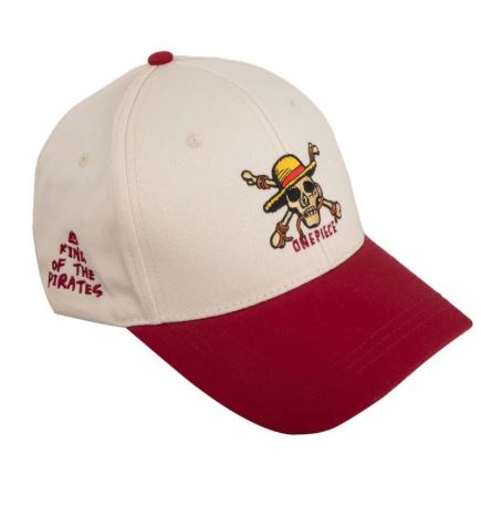 Casquette - One Piece Netflix - Straw Hat Pirates Beige et Rouge Ajustable