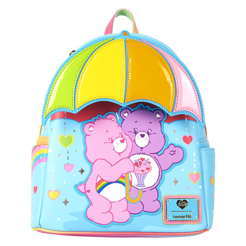 Mini Sac à Dos - Care Bears - Parapluie et Arc-en-ciel en Faux Cuir