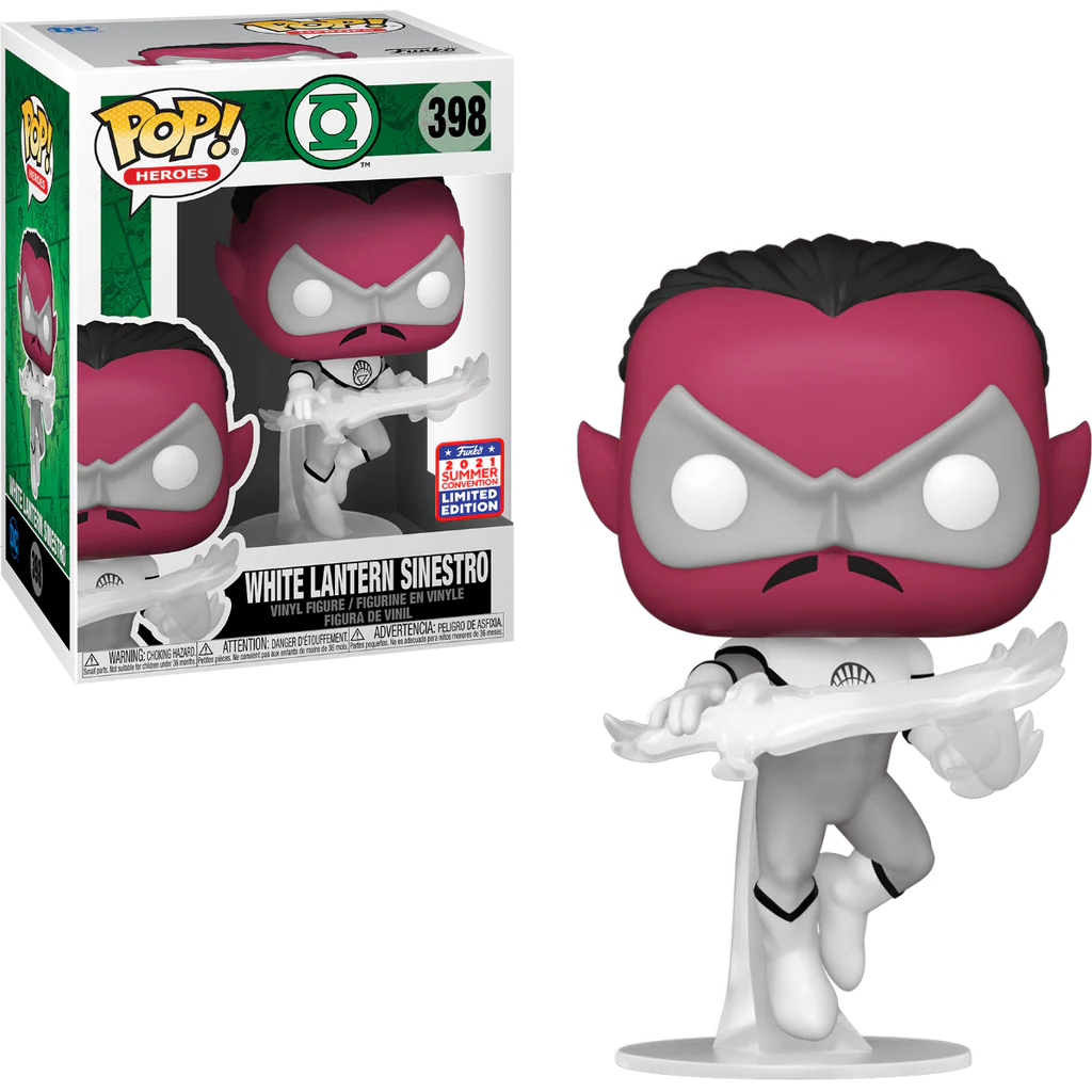 Funko Pop! Heroes - DC Green Lantern - White Lantern Sinestro 398 *2021 Summer Convention Limited Edition Exclusive* *CLEARANCE*