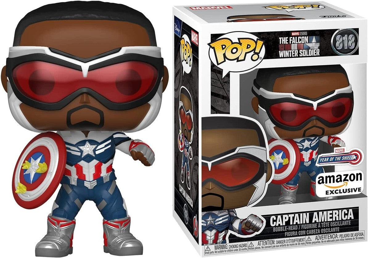 Funko Pop! - Marvel The Falcon and the Winter Soldier - Captain America (Sam Wilson) (Year of the Shield) 818 *Amazon Exclusive* *CLEARANCE*