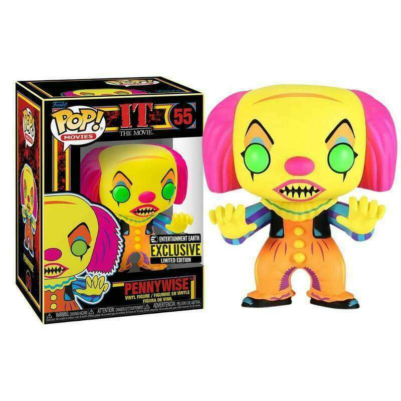 Funko Pop! Movies - It - Pennywise (Blacklight) 55 *Entertainment Earth Exclusive Limited Edition*