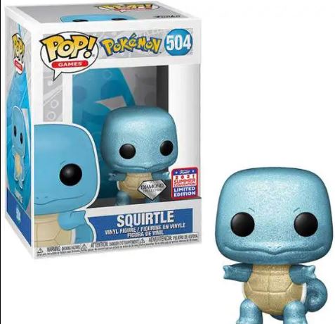 Funko Pop! Games - Pokémon - Squirtle (Diamond Collection) 504 *2021 Summer Convention Limited Edition*