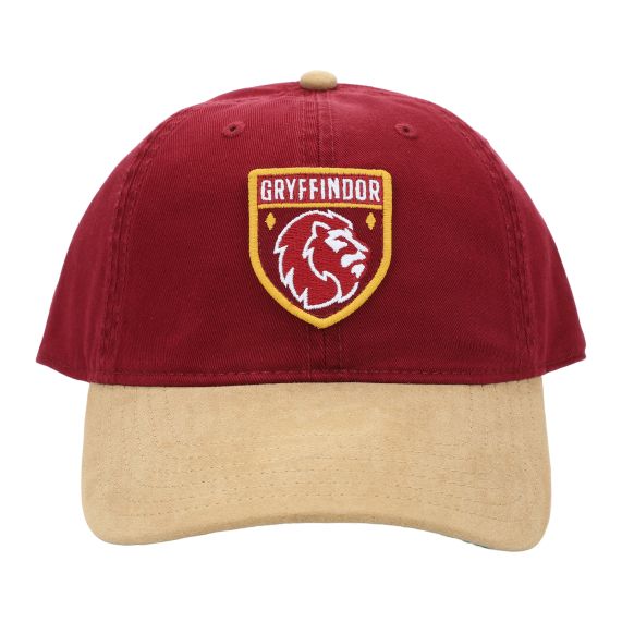 Casquette - Harry Potter - Patch de Gryffondor Beige et Rouge Ajustable