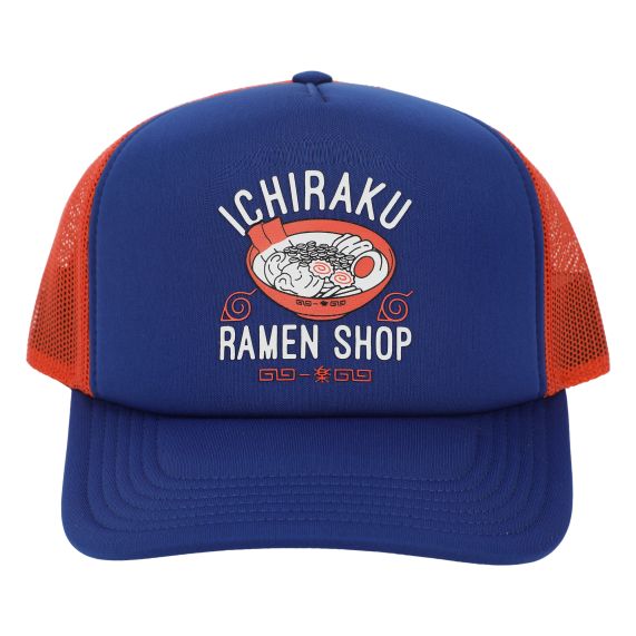 Casquette - Naruto Shippuden - Ichiraku Ramen Shop en Mesh Orange et Bleu