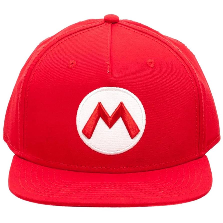 Cap - Nintendo Super Mario - M of Mario Red Patch Adjustable Snapback