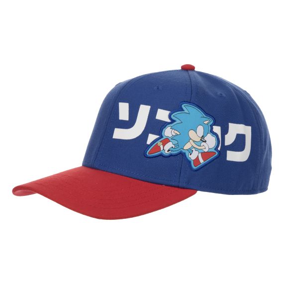 Casquette - Sonic The Hedgehog - Sonic avec Logo Kanji Bleu Snapback Ajustable