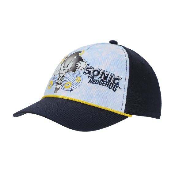 Casquette - Sonic The Hedgehog - Sonic avec Anneaux Bleu et Jaune Snapback Ajustable