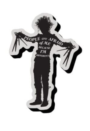 Aimant - Edward Scissorhands - "People are Affraid of Me" en Bois 3D