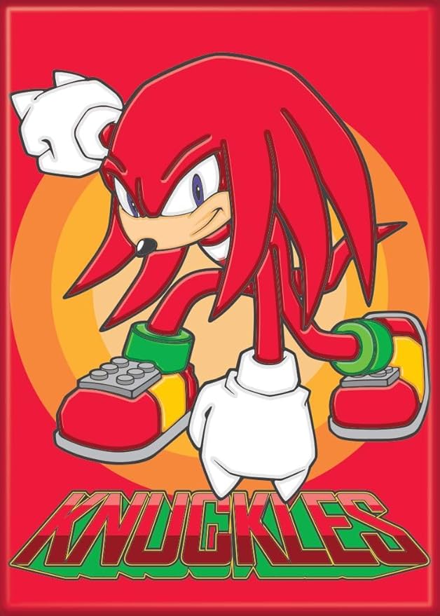 Aimant - Sonic the Hedgehog - Knuckles On Red
