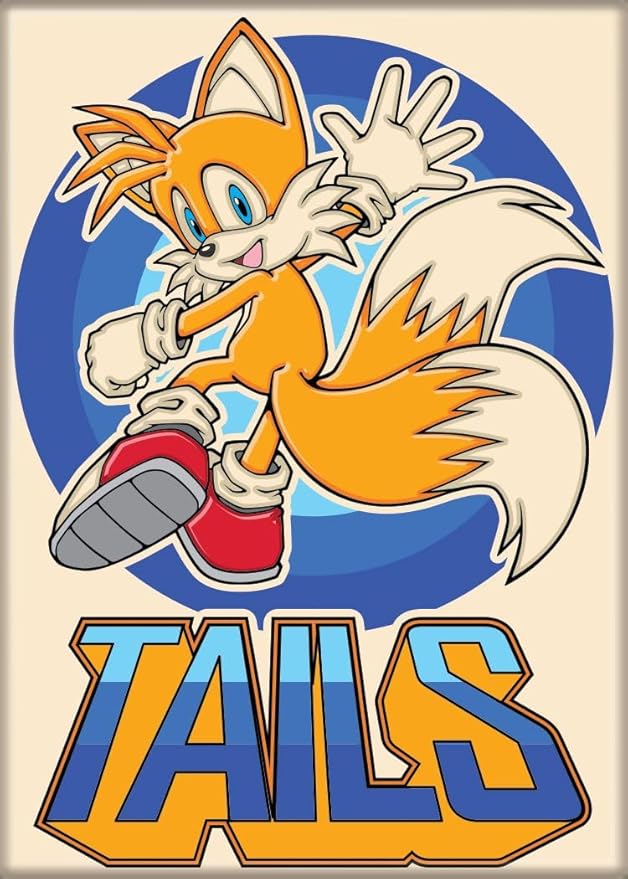 Aimant - Sonic the Hedgehog - Tails On White