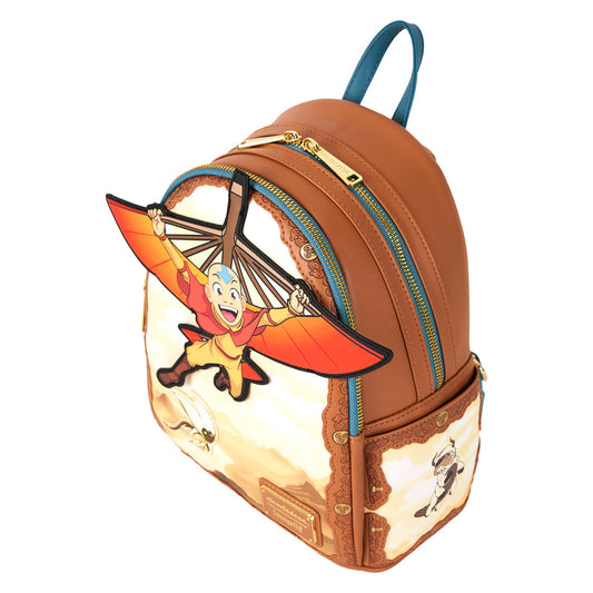 Mini Sac à Dos - Avatar the Last Airbender - Aang en Deltaplane en Faux Cuir
