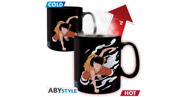 Tasse - One Piece - Luffy et Ace Réactive à la Chaleur 16oz