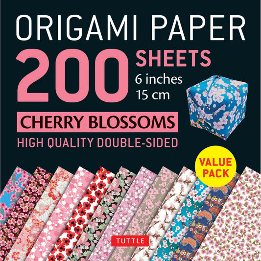 chez-rhox-geek-stop-origami-paper-tuttle-200-sheets-15cm-cherry-blossoms-pattern