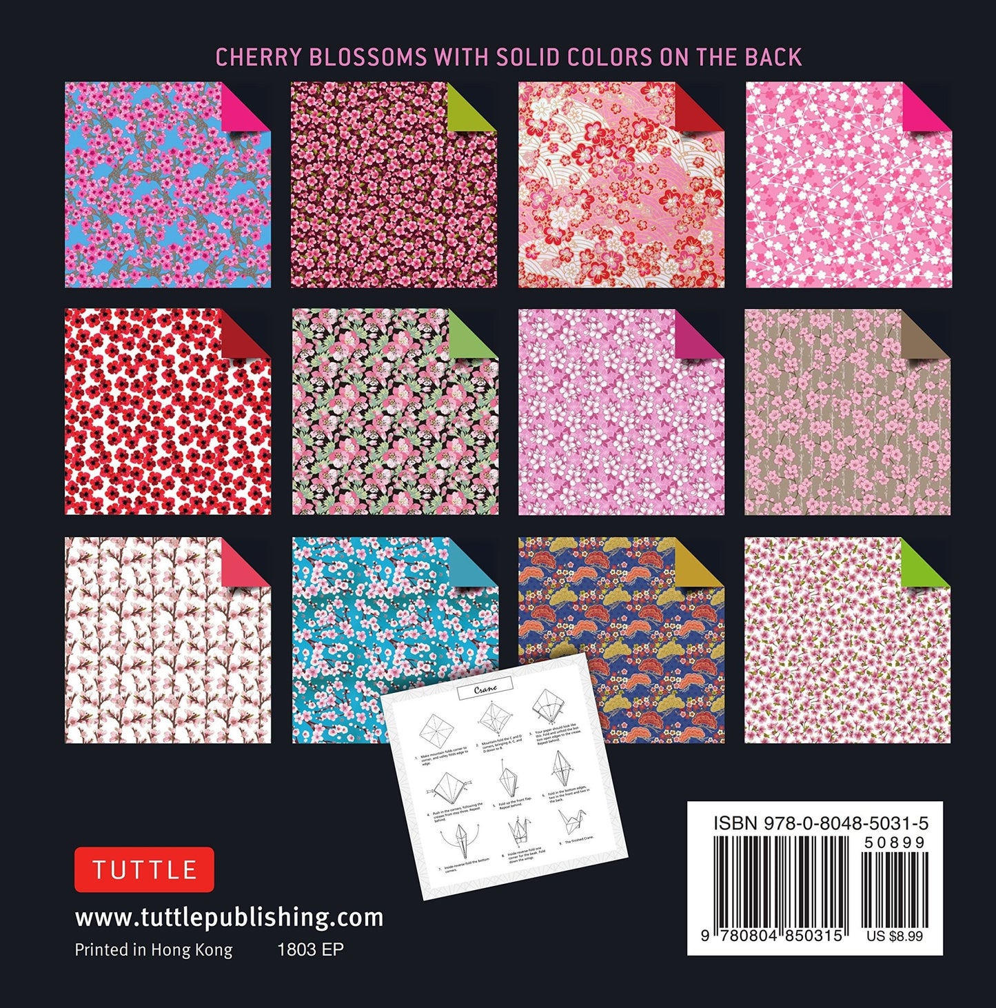 chez-rhox-geek-stop-origami-paper-tuttle-200-sheets-15cm-cherry-blossoms-pattern-2