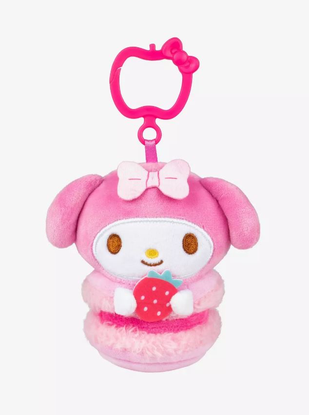 Peluche - Sanrio Hello Kitty and Friends - Macaron Serie 4 My Melody Clip 4"