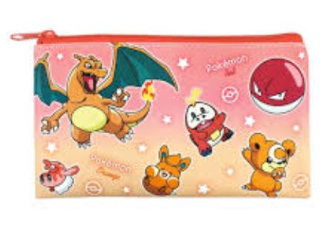 Portefeuille - Pokémon Pocket Monsters - Team Rouge et Orange Grande Pochette Plate