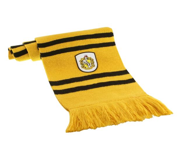 Foulard - Harry Potter - Maison Poufsouffle Avec Bande Noire et Patch Cinéreplica