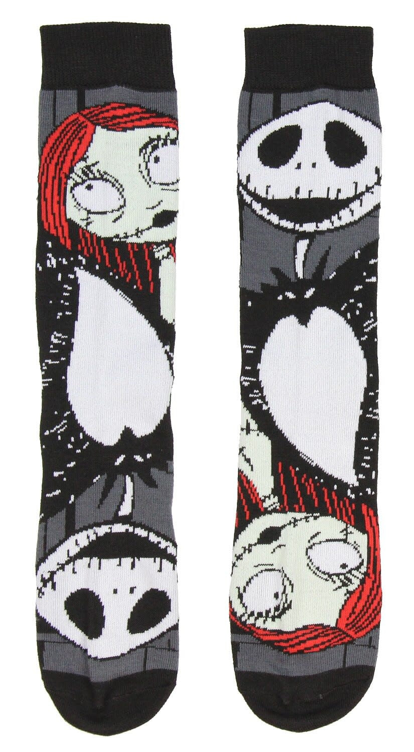 chez-rhox-geek-stop-socks-disney-nightmare-before-christmas-jack-skellington-sally-oggie-boogie-zero-2-pairs-crews-set-2