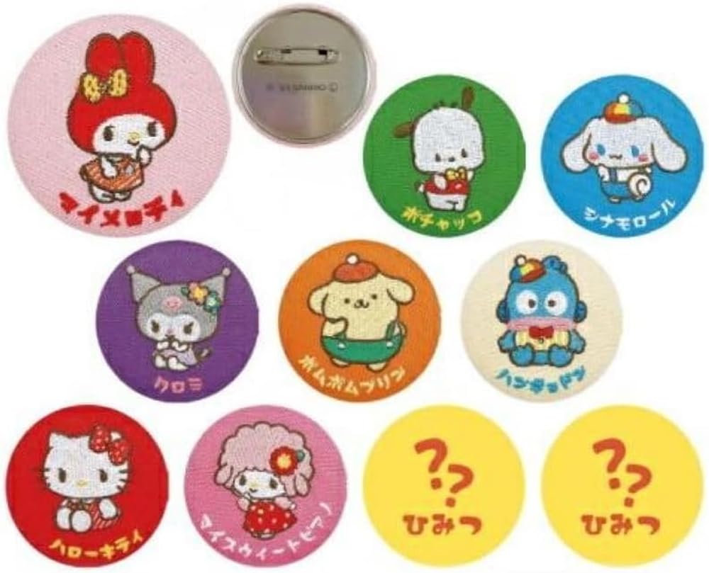 Mystery Bag - Sanrio Characters - Retro Pop Series Embroidered Macaron Can Badge Collection