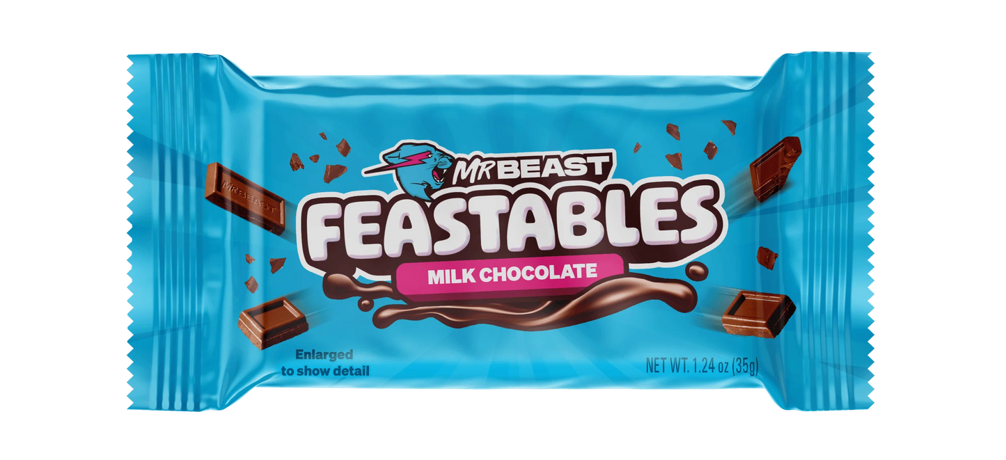 Candies - MrBeast Feastables - Milk Chocolate Bar 35g