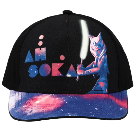 Cap - Star Wars - Ahsoka Black and Pink Child Size Adjustable Snapback *CLEARANCE*