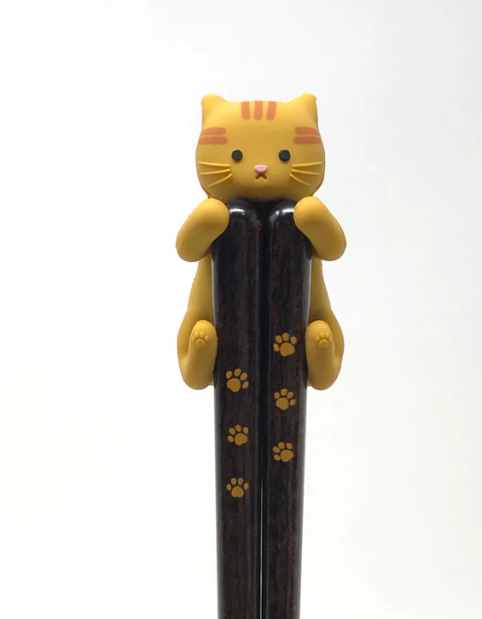 Chopsticks - Dakoneko - Red Tabby Cat Chatora with Stand