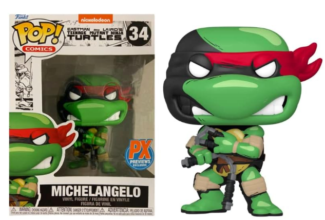 Funko Pop! Comics - Nickelodeon Eastman and Laird's Teenage Mutant Ninja Turtles - Michelangelo 34 *PX Preview Exclusive* *CLEARANCE*