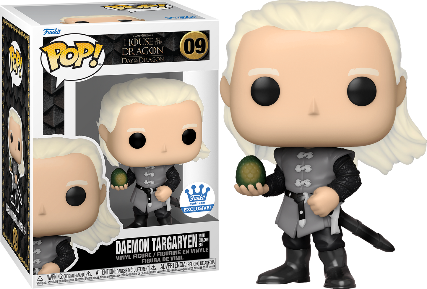 Funko Pop! - Game of Thrones House Of The Dragon Day of the Dragon - Daemon Targaryen With Dragon Egg 09 *Funko Shop Exclusive*