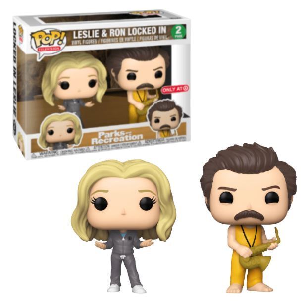 Funko Pop! Television - Parks and Recreation - Leslie & Ron Locked In 2 pack *Only at Target Exclusive* *CLEARANCE*