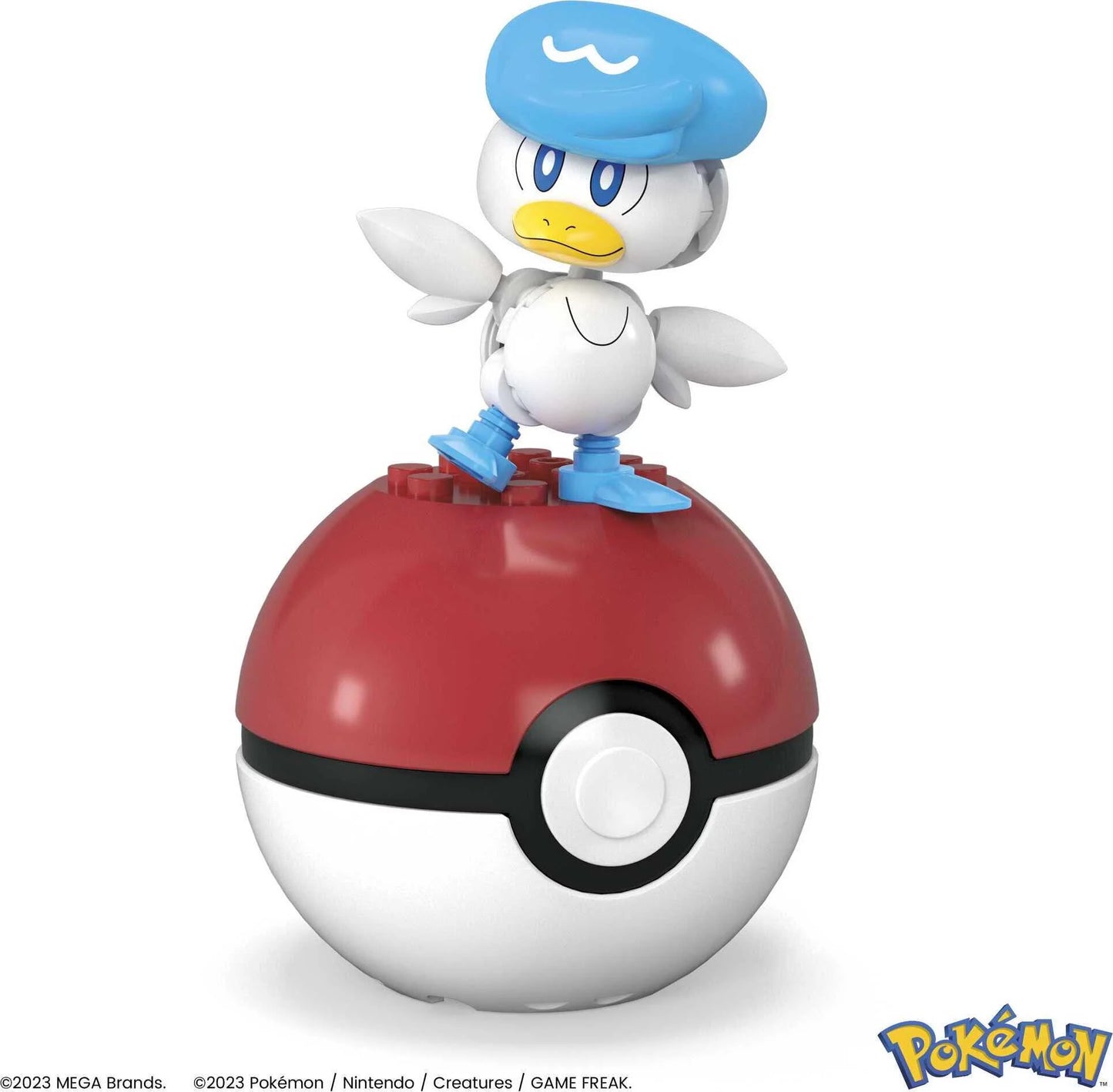 Figure - Pokémon - Mega Construx Quaxly with Poké Ball 24 Pieces *Clearance*