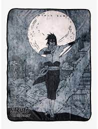 chez-rhox-geek-stop-blanket-naruto-shippuden-sasuke-moonlight-jutsu-fleece-throw.jfif