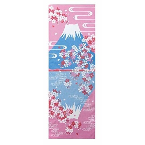 chez-rhox-le-geek-stop-japanese-traditional-hand-towel-tenugui-upside-down-mount-fuji-with-sakura-pink-and-blue.jpeg