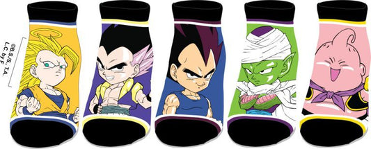 chez-rhox-geek-stop-socks-dragon-ball-z-Chibi-characters-Super-Saiyan-3-Goku-Gotenks-Vegeta-Piccolo-Majin-Buu-ankle-short-5-pair.jpg