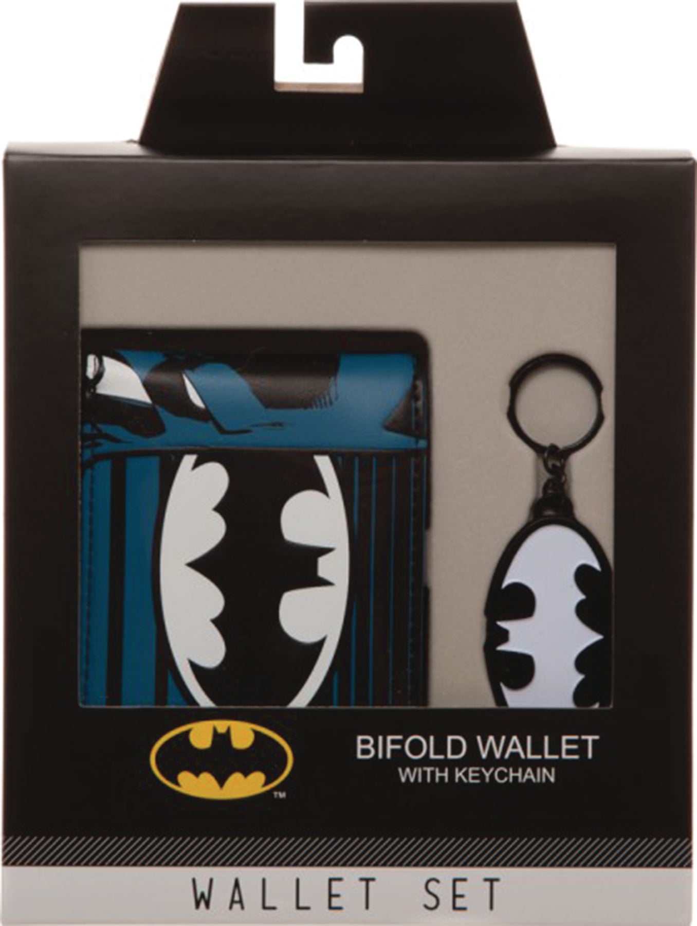 chez-rhox-geek-stop-wallet-keychain-dc-comics-batman-logo-blue-wallet-set-1.jfif