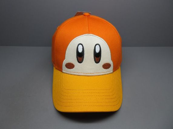 chez-rhox-geek-stop-cap-nintendo-kirby-waddle-dee-face-orange-snapback.jpg