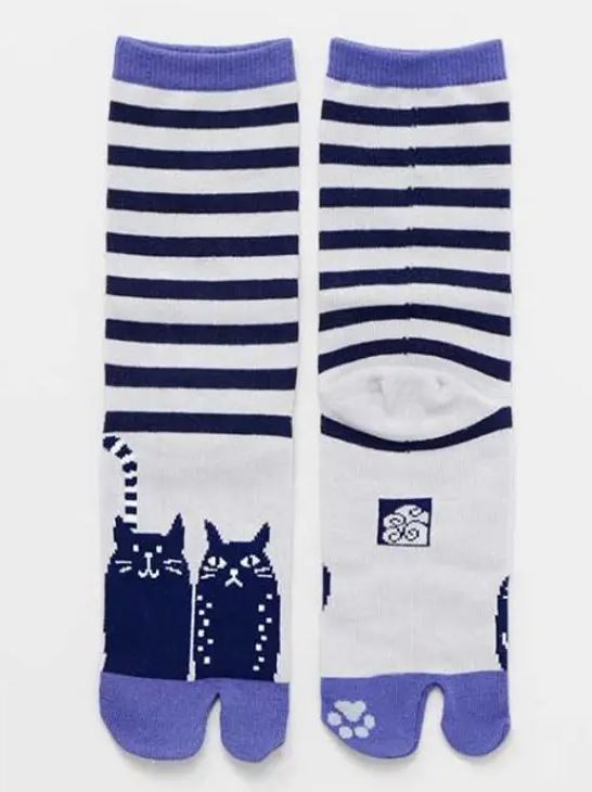 chez-rhox-geek-stop-socks-tabi-cat-crew-blue-23-25cm-2.JPG
