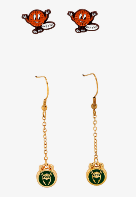 chez-rhox-geek-stop-earrings-marvel-loki-miss-minutes-and-loki-logo-enameled-metal-set-of-2-2.PNG