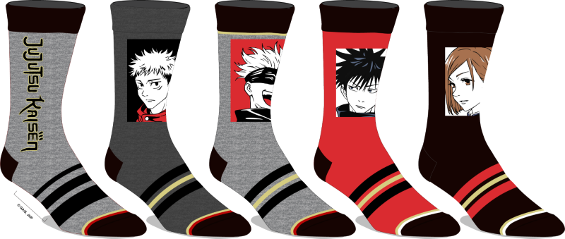 chez-rhox-geek-stop-socks-jujutsu-kaisen-sukunas-finger-jujutsu-high-itadori-nobara-megumi-gojo-5-pairs-crew.png