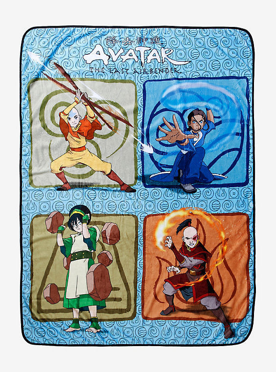 chez-rhox-geek-stop-plush-throw-avatar-the-last-airbender-aang-kitara-toph-zuko.jpg