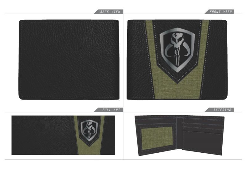 Wallet Star Wars The Mandalorian Mandalore Symbol Black and Green