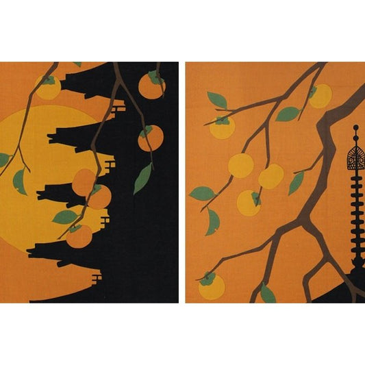 chez-rhox-le-geek-stop-japanese-traditional-hand-towel-tenugui-yamato-e-autumn-five-story-tower-persimmon-2.jpeg