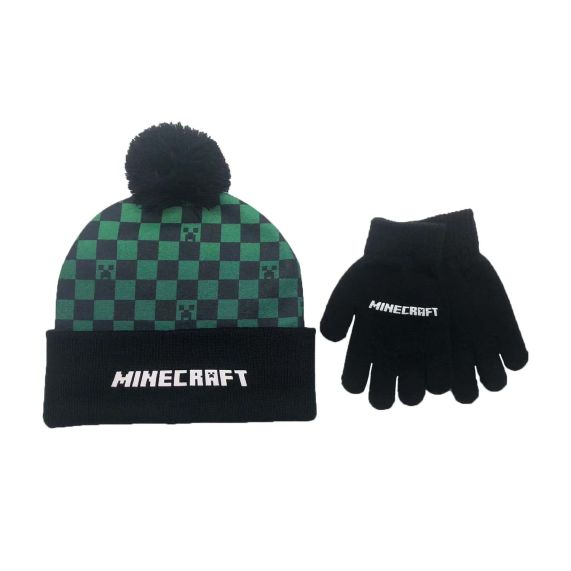chez-rhox-geek-stop-tuque-winter-hat-minecraft-logo-green-black-with-pompom-and-glove.jpg