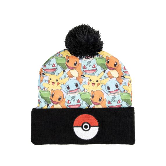 chez-rhox-geek-stop-tuque-winter-hat-pokemon-poke-ball-pikachu-charmander-squirtle-bulbasaur-black-pompom.jpg