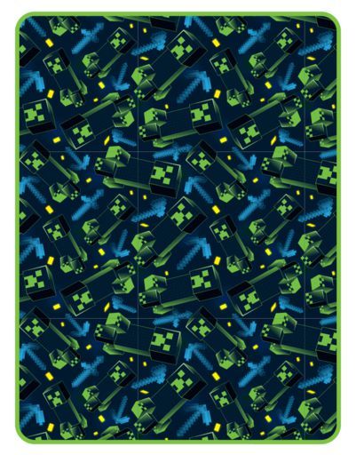 chez-rhox-geek-stop-plush-throw-minecraft-creepers-and-tools-collage-blue-and-green-45-inch-x-60-inch.jpg