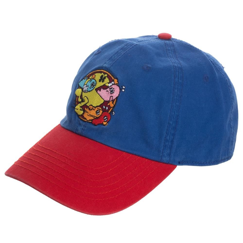 chez-rhox-geek-stop-baseball-hat-namco-pac-man-classic-retro-logo-blue-red-2.jpg