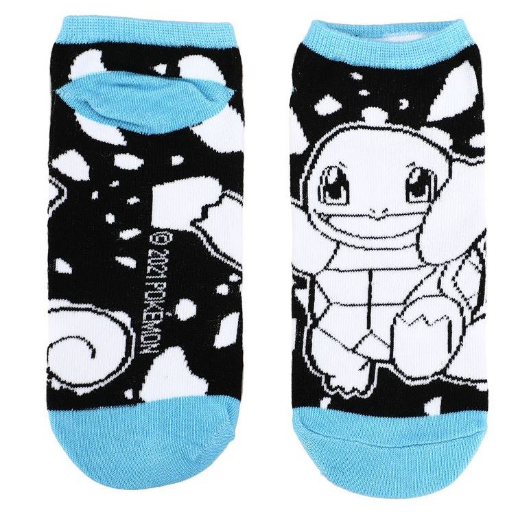 chez-rhox-geek-stop-socks-pokemon-pikachu-bulbasaur-charmander-squirtle-gengarblack-and-white-ankle-3.JPG