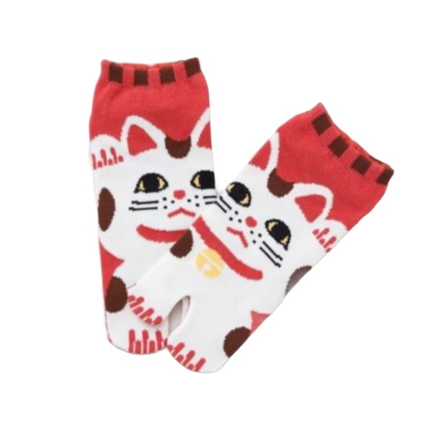 chez-rhox-geek-stop-socks-tabi-beckoning-cat-red-23-25cm.JPG